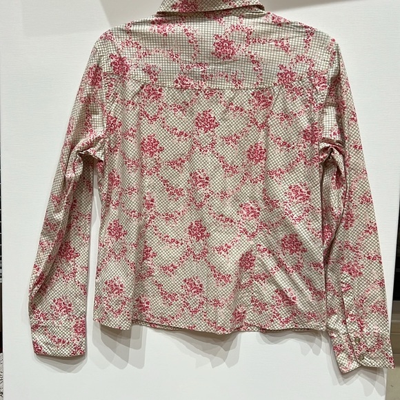 Vintage Hollywood Western Floral Button Down Blouse with Pearl Snaps size Medium - Picture 4 of 11